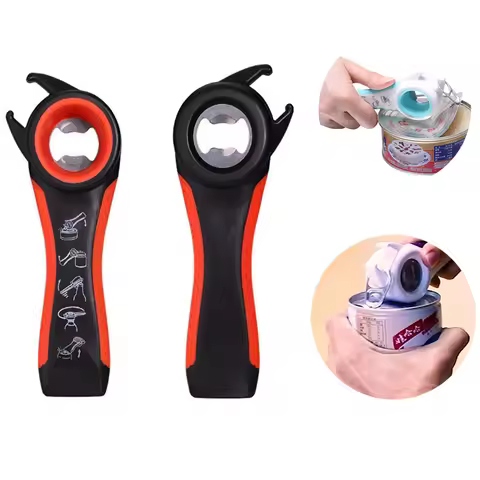 Jar Opener for Multifunctional 5-in-1 Bottle Opener Jar Lids Opener, 4-in-1 Jar Opener and Non Slip 