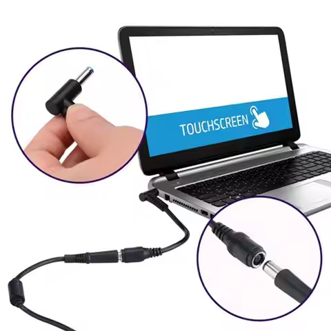 7.4mm To 5.0mm Female To 4.5mm X3.0mm Male Charger Adapter Power Connector Converter Cable For HP De