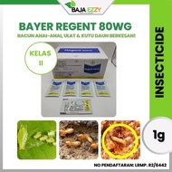 Bayer Regent 80WG 1g Fipronil 80% Racun Anai Anai Termite Ulat Tandan Kumbang Kaboi Serangga Perosak