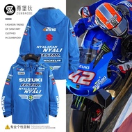 🏎️ เสื้อแข่งรถ F1 ทีมโรงงานรถจักรยานยนต์ Suzuki Suzuki Big R เสื้อผ้าปั่นจักรยาน เสื้อผ้าขี่มอเตอร์ไซค์ กันลม กันลม กันลม ฤดูใบไม้ผลิและฤดูใบไม้ร่วง มีฮู้ด แจ็คเก็ตแบบคลิปสำหรับผู้ชาย ชุดลำลองกลางแจ้ง