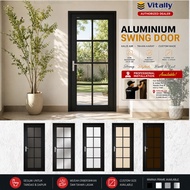 Pintu Aluminium Swing Door | Aluminium Lattice Door | Toilet Bathroom Door | Custom Size | Vitally