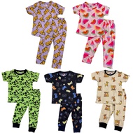 Pyjamas Budak Boy Girl Short Sleeve Cotton
