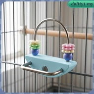 [DolitybdMY] Parrot Chewing Toy Boredom Relief Parrot Perch Toy Interactive Play Beaded Bird Perch f