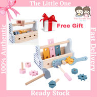 The Little One Kids Wooden toolbox Kit Toys Pretend Playset 3 Years Old+