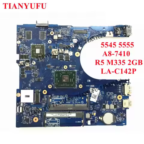 For Dell Inspiron 5555 5455 Laptop motherboard LA-C142P with A8-7410 CPU A8-7410 CPU R5 M335 2GB mot
