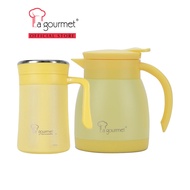 La gourmet 500ml Thermal Pitcher - Yellow + Spring 500ml Mug - Yellow