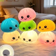 BUCKS LED Bun Night Light, Food Ornament Luminous Dumpling Squishes, Cute Shape Electronic 8.5cm Col