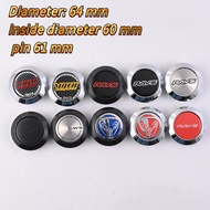4pcs/64MM Wheel Cover G25 Hub Center Cap, K64 Wheel Cover, RAYS Wheel Hub Modification