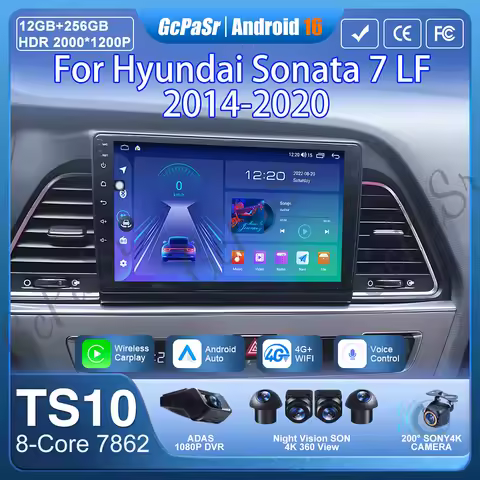 Car Radio Android For Hyundai Sonata 7 LF 2014 2015 2016 2017-2020 GPS Navigation Auto Stereo Multim
