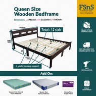 Ready stock SG Wooden Bed Set With 8 inch Queen Foam or Spring Mattress ktp305