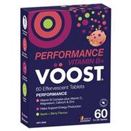 AUSTRALIA VOOST Vitamin B+ Apple + Berry Performance Effervescent 60 Tablets Exclusive Size