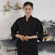 Japanese Style Work Uniform Cotton Polyester Blend Breathable Chefs Clothing Sushi Restaurant Iberic