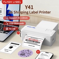 Flashlabel Y41 A6 Thermal Printer Bluetooth | Thermal Label Printer Waybill AWB | Barcode Shipping P