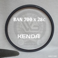 HITAM Outer Tire 700C FIXIE ROAD BIKE RB 700x28c 28C KENDA. Hybrid Fiction Bike Tire 700X28C NYLON Black