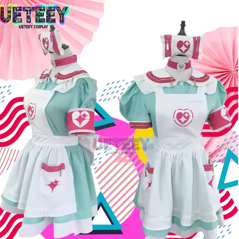 UETEEY Cos SHINY FESTA Yumemi Riamu The Idolmaster Cinderella Girls Cosplay Nurse Maid Costume
