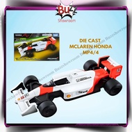 Diecast McLaren Honda MP4/4 Ayrton Senna Miniature Car Takara Tomy Tomica Premium Racing No. 12