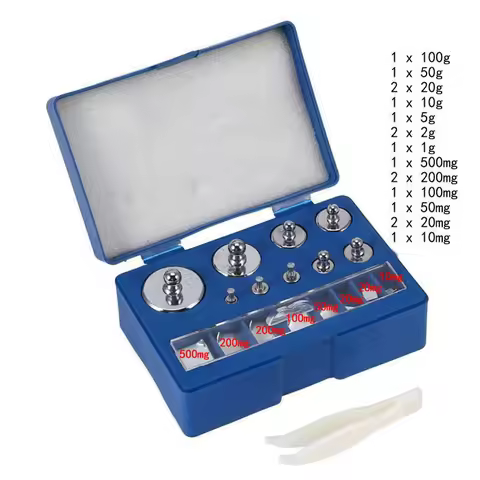 200g Calibration Weight Set 10mg-100g Grams Precision Digital Jewelry Scale Tweezer Balance Weightin