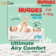 Huggies Air Soft Tape Baby Diapers S M L XL - Bubble Bed Tech