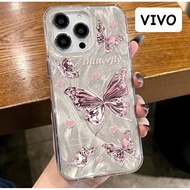 [VIVO] CASE BUTTERFLY HOLOGRAM CASE ANDROID FOR VIVO V50 Y19s Y38 Y28 Y17s Y15s Y01 Y21 Y21s Y33s Y1