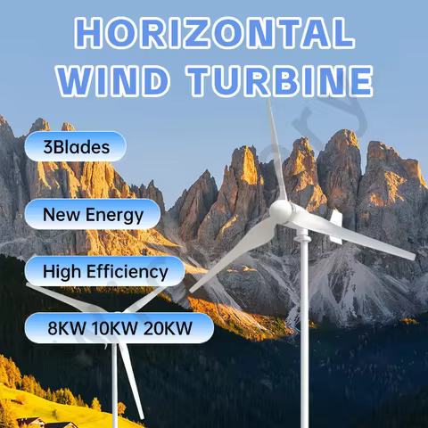 10KW 20000W Horizontal Wind Power Turbine With Controller 12V 24V 48V 96V Windmill For Home Alternat