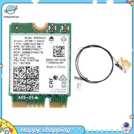 【ouwym9al】9560NGW WiFi Card+Antenna 1730Mbps Wireless AC 9560 Dual Band 2.4G+5G BT 5.0 802.11Ac M.2 