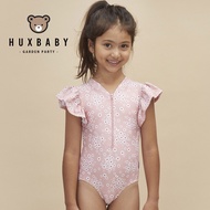 Huxbaby Kids Pink Floral One-Piece Swimsuit, Australian Design, Eco-Friendly Fabric, 24H Shipment