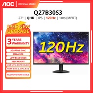 AOC Q27B30S3 / Q27B3M2 27" MONITOR ( 27" IPS  QHD / 4Ms / 120Hz / ADAPTIVE-SYNC / HD MI + DP )