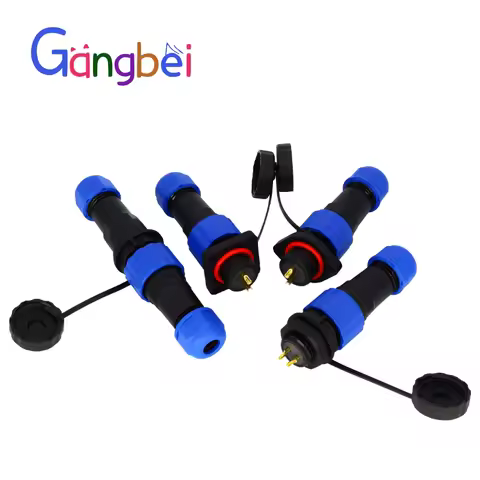 Waterproof connector IP68 SP1610 2Pin 3Pin 4Pin 5Pin 6Pin 7Pin 8Pin 9Pin Cable Connector Male and Fe
