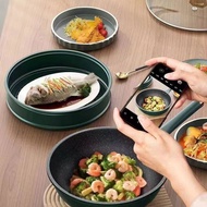 Swiss Thomas Household Queen Nonstick Pot Steamer, Frying Pan Pot with Steamer Tray 32cm