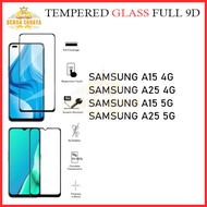 TEMPERED GLASS SAMSUNG A15 4G A15 5G A25 4G A25 5G A34 5G A35 5G A55 5G FULL GLUE FULL COVER 9D ANTI