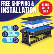 [FREE Shipping & Installation] Pool Table 4 in1 8ft/7ft Meja Pool billiard American Snooker set meja