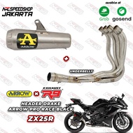 Knalpot Arrow pro race titanium + Header R9 Kawasaki ZX25R