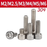 M2 M2.5 M3 M4 M5 M6 304 A2 Stainless Steel Black grade 12.9 steel DIN912 Hexagon Hex Socket Head Cap