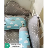 Baby Cot / Crib Bedding set with Cloud Bumper for Baby Cot/Bedding