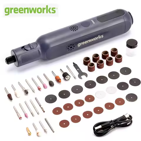 Greenworks 8V Mini Cordless Electric Drill Grinder 80W Woodworking Drilling Engraving Pen Rotary Too