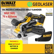 Dewalt 18V DCW220 Cordless Brushless Belt Sander (75 X 533mm) DCW220N-XJ - SOLO Unit without battery