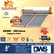 SUMMER CX300 SOLAR WATER HEATER | 300 Liters