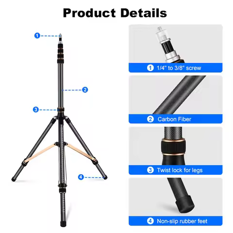 Soonpho Stainless Steel 2.7M Tripods LS-255C 285C Light Stand Tripod for Godox Photo Studio Softbox 