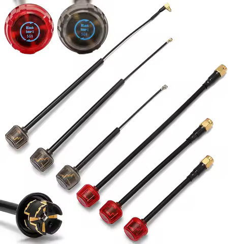 Black bear FPV 5.8G Lollipop Antenna LHCP RHCP SMA MMCX IPX1 Connector 3.5DBi Long Range For RC Raci
