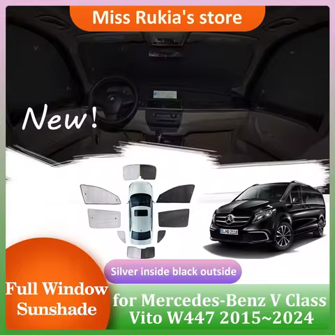Sunshades for Mercedes-Benz V Class Vito W447 EQV LWB 5door 2015~2024 Windows Visor Windshield Curta