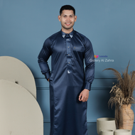 Gamis Saudi Pria Manset Al Zahra Dewasa Az-1838 (Navy Blue)