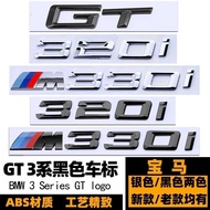 🎈BMW BMWGT Car Logo M320I 330I 328I 335I Black Rear Tail Logo 3 Series GT Word Logo Car Label