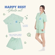 Sleep is - Happy Rest Shorts set ชุดนอนโนบรา