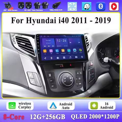 Android Car Radio For Hyundai I40 i 40 2011 - 2019 Multimedia Video Player GPS Navigation WIFI DSP C