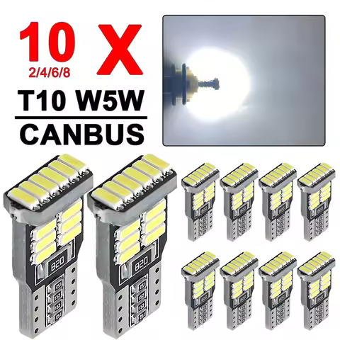 2/4/8/10 PCS T10 W5W LED Bulb CANBUS For Car Interior Dome Reading Trunk License Plate Lights 12V 40
