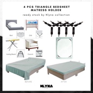 4 Pcs BedSheet Triangle Clip BedSheet Clipper Holder Bed Sheet Clip Clipper Gripper Mattress Clip Be