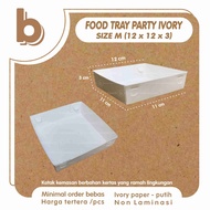 Food Tray Party M IVORY natural 12x12x3 I FTPMIN002085