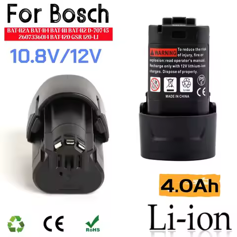 10.8V/12V 4000mAh tool battery gsr120-li rechargeable drill battery BAT411 lithium battery