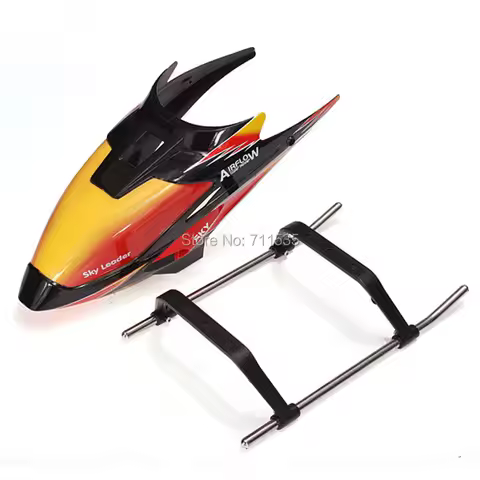 V913-27 Canopy Head Cover + V913-24 Landing Skid Gear Spare Parts For WLTOYS Alloy V913 70cm 2.4G 4C
