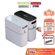 ECOCO E2244 Smart Trash Can, 12L Trash Can for Toilet, Kitchen with Sealed Lid, Space Saving Dustbin